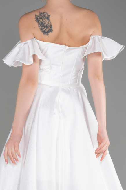Long White Evening Dress ABU3884