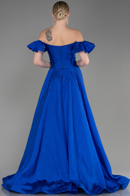 Long Sax Blue Evening Dress ABU3884