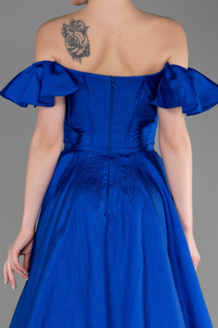 Long Sax Blue Evening Dress ABU3884