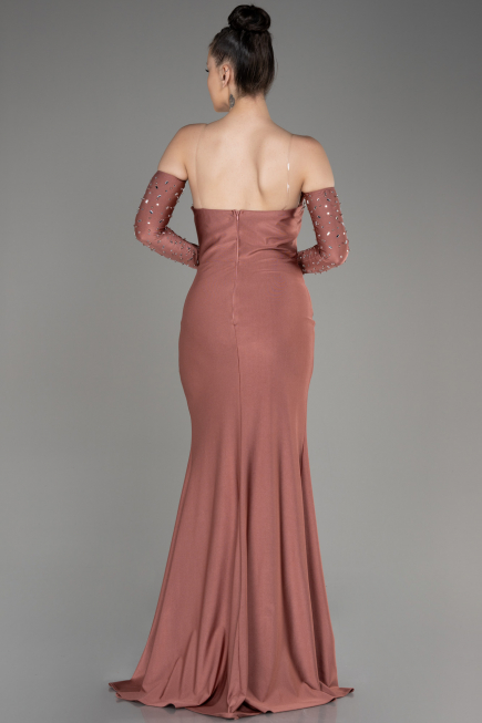Onion Skin Strapless Long Evening Dress ABU3824