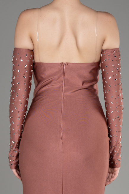 Onion Skin Strapless Long Evening Dress ABU3824