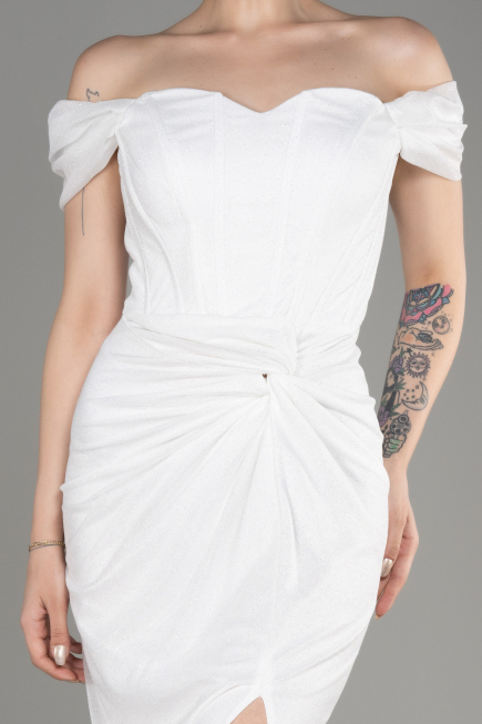 White Long Prom Gown ABU3473