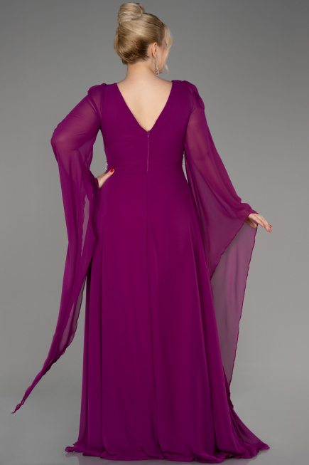 Violet Long Chiffon Plus Size Evening Dress ABU3543
