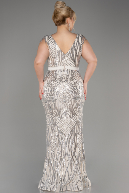 Long Mink Plus Size Engagement Dress ABU3876