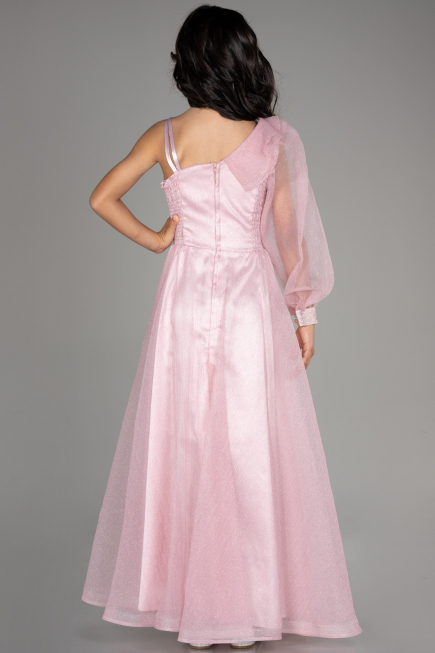 Long Powder Color Girl Dress ABU2453