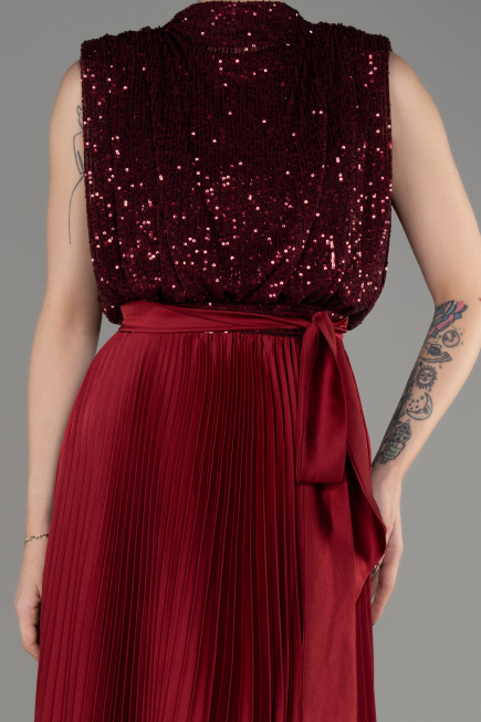 Burgundy Long Evening Dress ABU3326