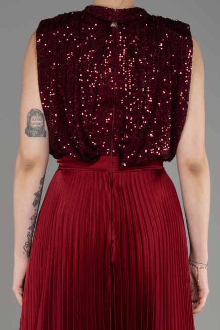Burgundy Long Evening Dress ABU3326
