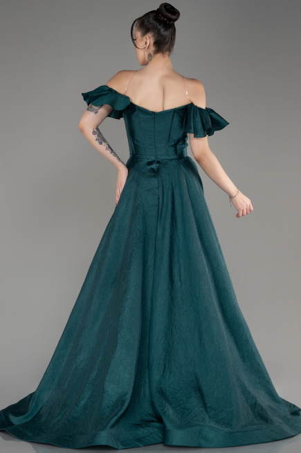 Emerald Green Long Evening Dress ABU3884