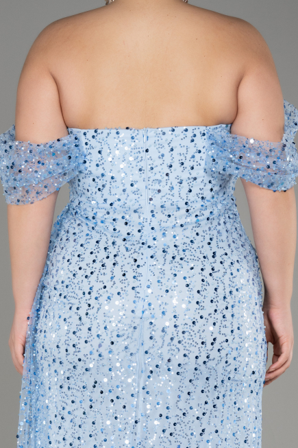 Blue Long Scaly Evening Dress ABU3577
