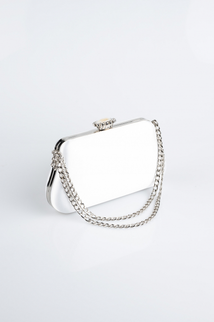 White Satin Night Bag SH834