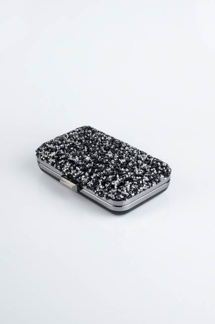 Black-Silver Stony Night Bag SHT827
