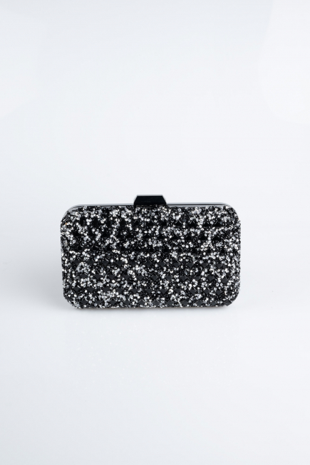 Black-Silver Stony Night Bag SHT827