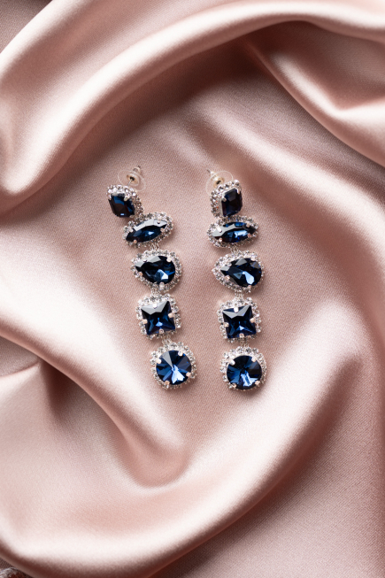 Navy Blue Earring UK622