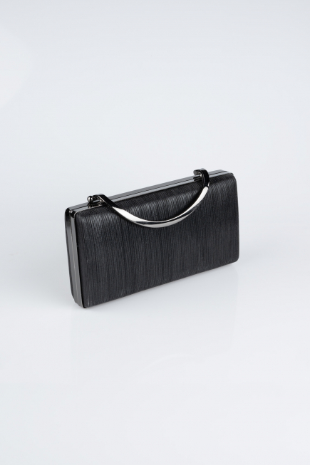 Black Laser Cut Box Bag V258