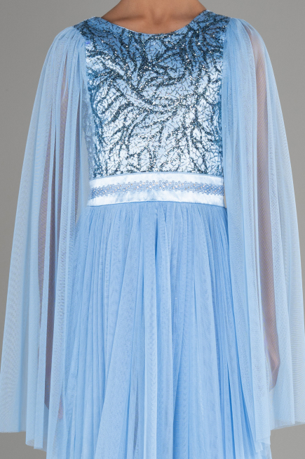 Indigo Long Girl Dress ABU3155