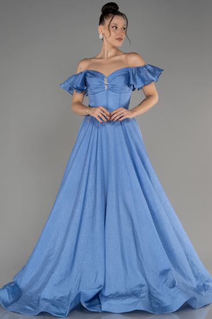 Indigo Long Evening Dress ABU3884