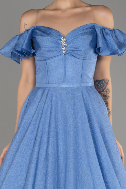 Indigo Long Evening Dress ABU3884