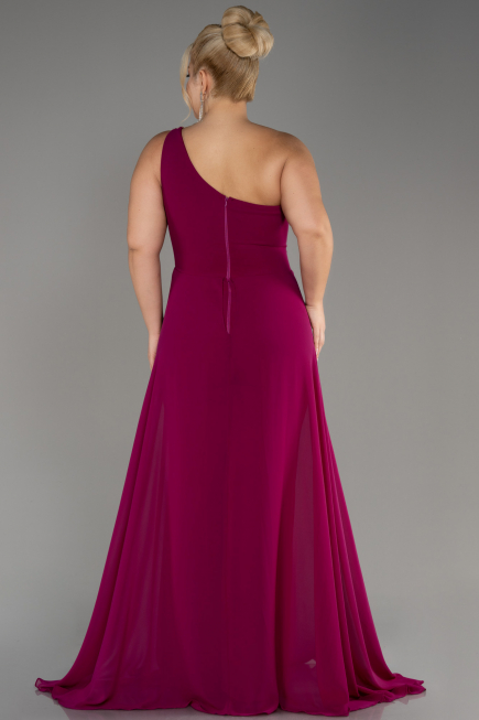 Plum Chiffon Plus Size Evening Dress Jumpsuit ABT119