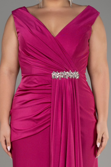 Fuchsia Long Formal Plus Size Dress ABU3737