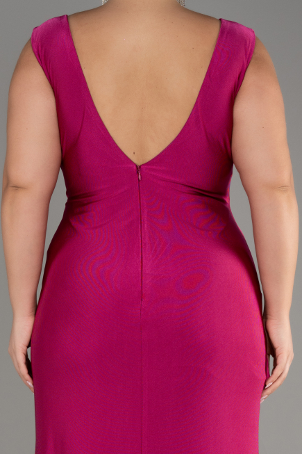 Fuchsia Long Formal Plus Size Dress ABU3737