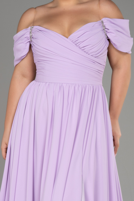 Lila Long Chiffon Plus Size Evening Dress ABU3738
