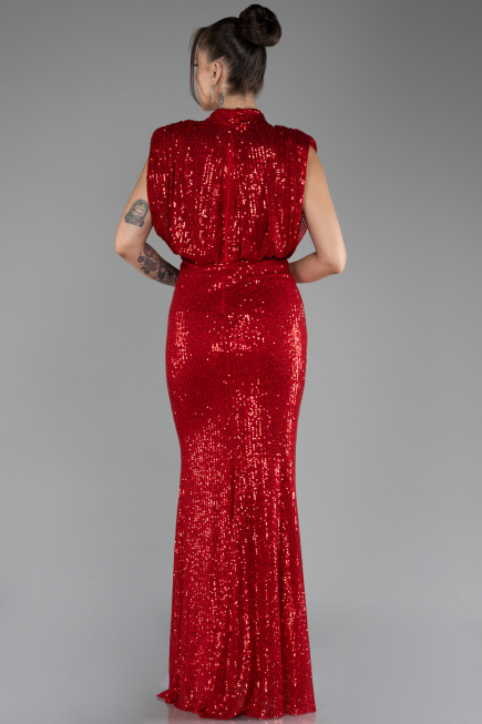 Red Long Scaly Evening Dress ABU2752