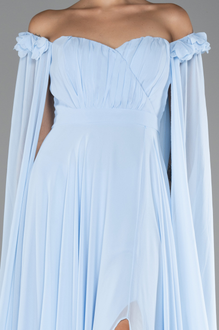 Light Blue Long Chiffon Evening Dress ABU3462