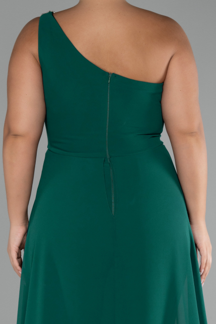 Emerald Green Chiffon Plus Size Evening Dress Jumpsuit ABT119