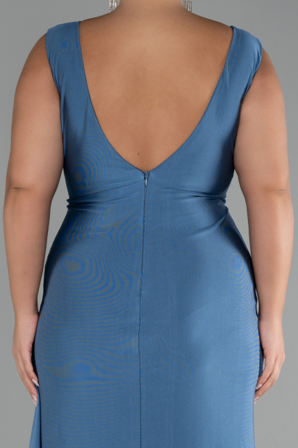 Indigo Long Formal Plus Size Dress ABU3737