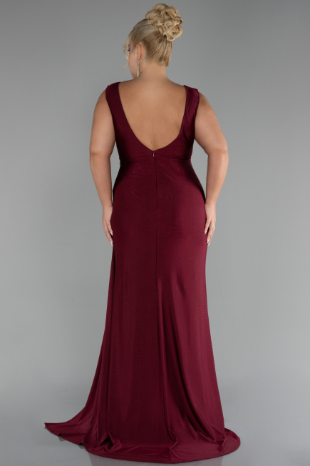 Plum Long Formal Plus Size Dress ABU3737