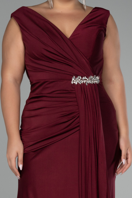 Plum Long Formal Plus Size Dress ABU3737