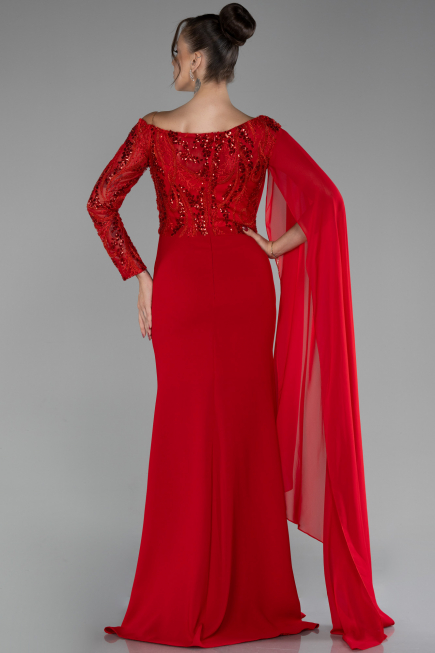 Red Long Evening Dress ABU3511