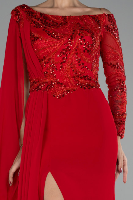 Red Long Evening Dress ABU3511
