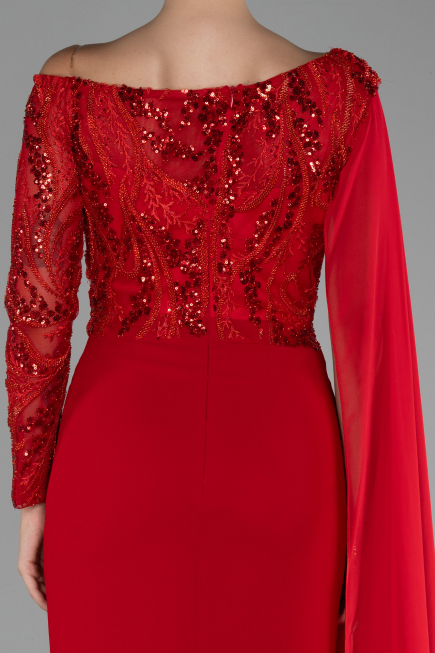 Red Long Evening Dress ABU3511