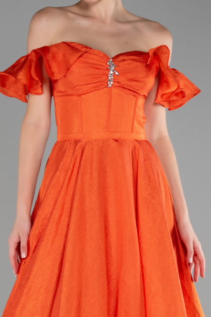 Orange Long Evening Dress ABU3884