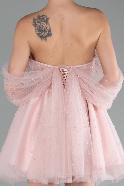 Powder Color Mini Engagement Dress ABK2109