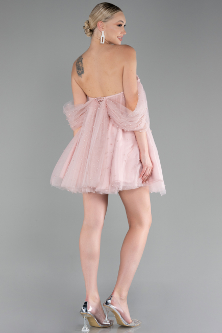 Powder Color Mini Engagement Dress ABK2109