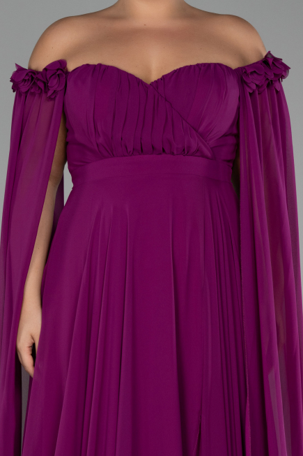 Violet Long Chiffon Plus Size Evening Dress ABU3464