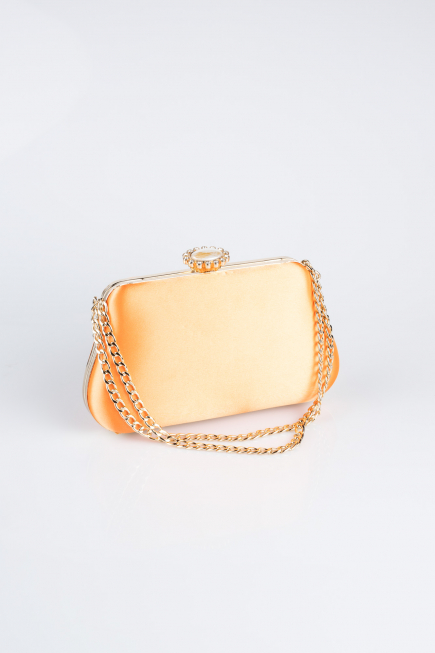 Orange Satin Night Bag SH834