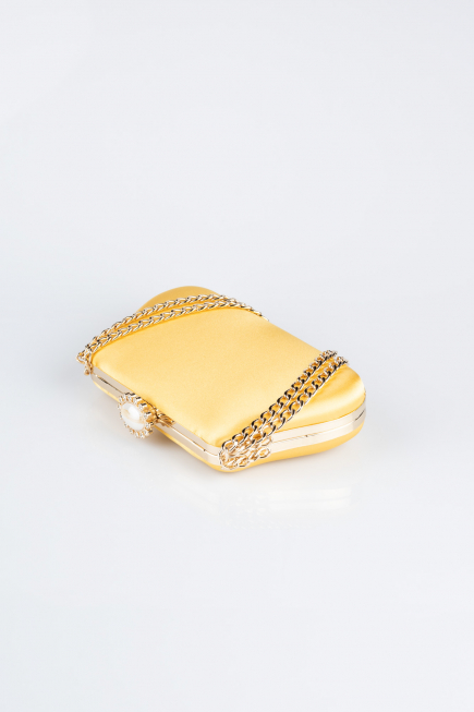 Yellow Satin Night Bag SH834