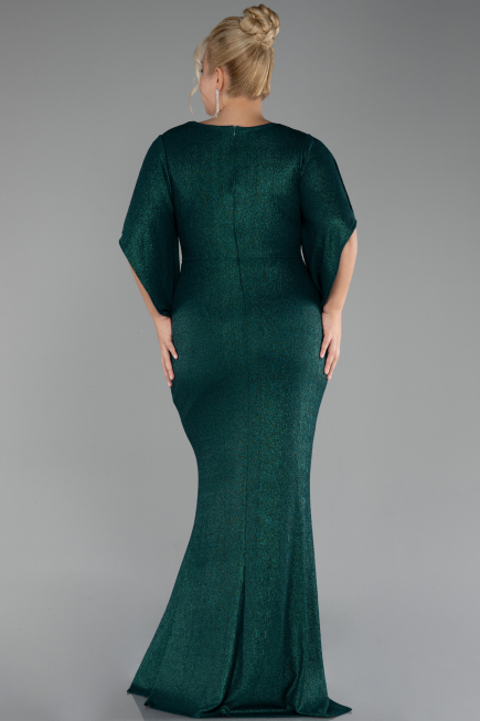 Emerald Green Long Plus Size Evening Dress ABU3280