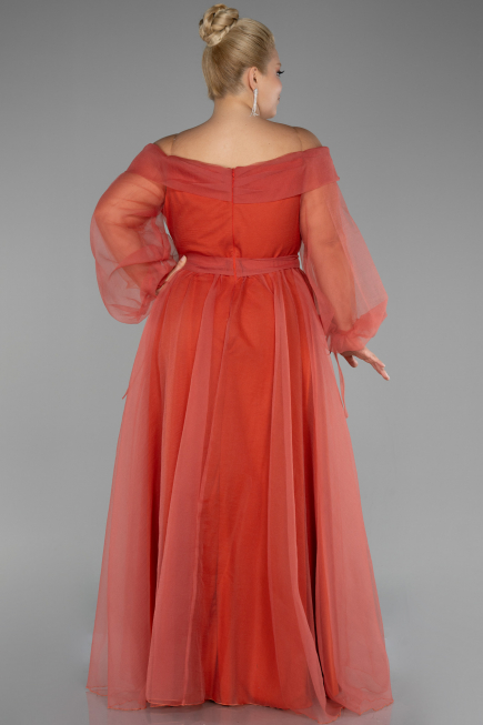Orange Long Oversized Evening Dress ABU1535