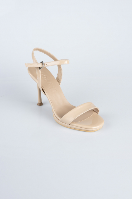 Long Mink Patent Leather Evening Shoe ABU4235
