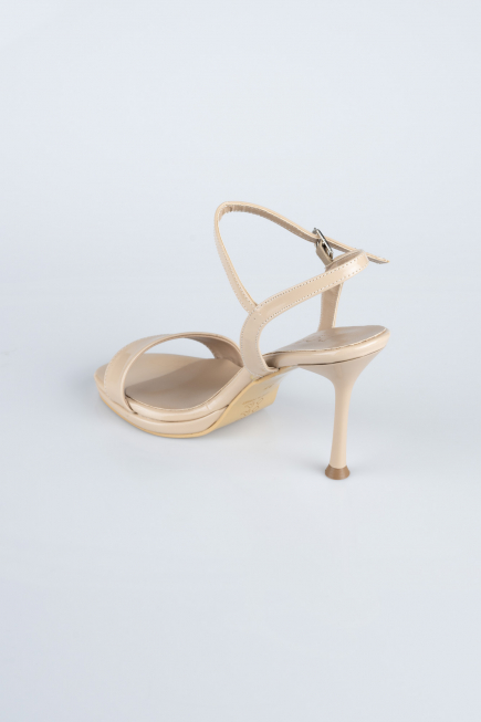 Long Mink Patent Leather Evening Shoe ABU4235