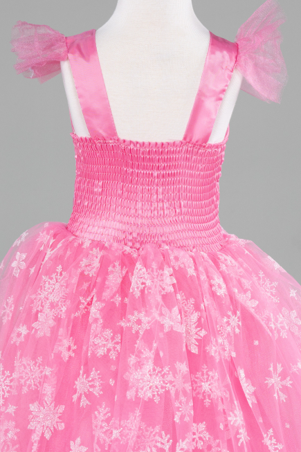 Pink Long Girl Dress ABU4238