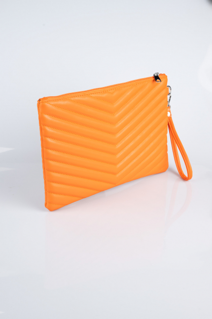 Orange Leather Evening Bag KC413
