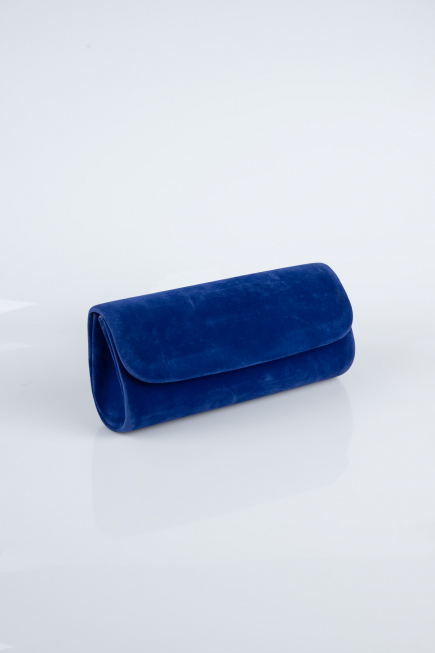 Sax Blue Suede Evening Bag KC202