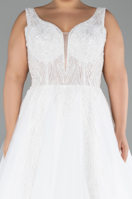 White Wedding Dress ABG017