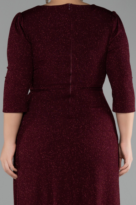 Burgundy Long Plus Size Evening Dress ABU3504