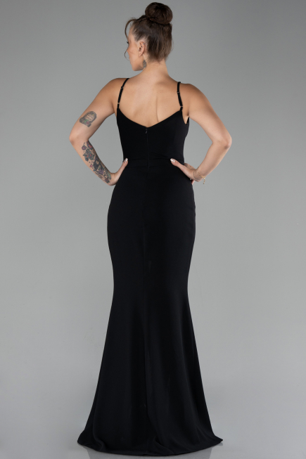 Black Straps Long Evening Gown ABU4299
